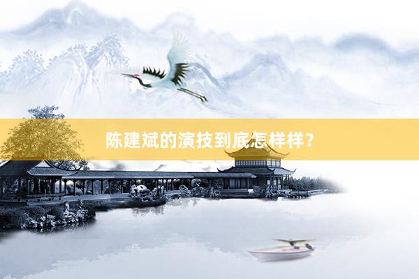 陈建斌的演技到底怎样样？